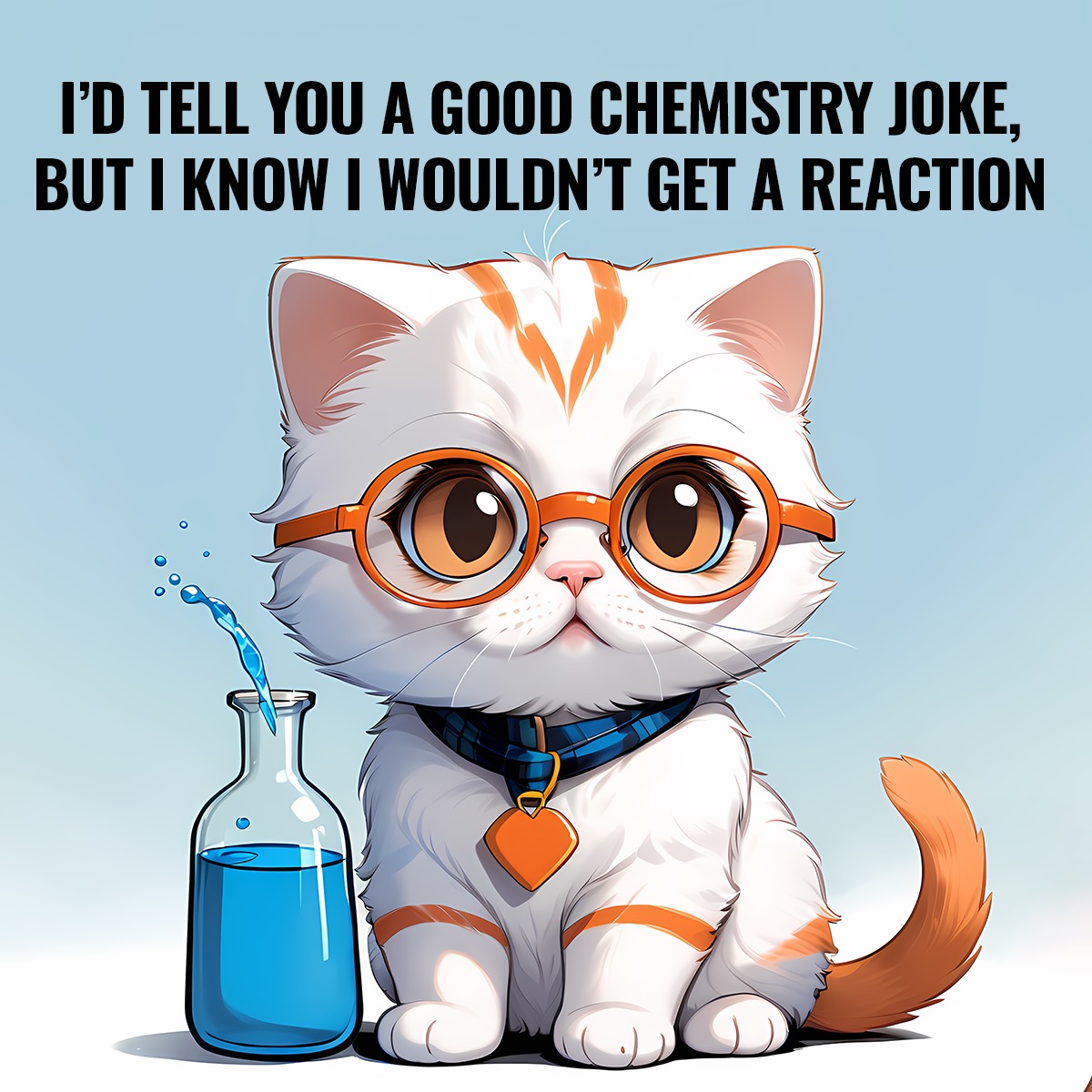 I'D TELL YOU A GOOD CHEMISTRY JOKE, BUT I KNOW I WOULDN'T GET A REACTION